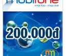 Thẻ điện thoại Mobiphone 200