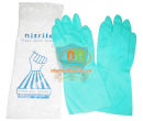 Găng cao su chống dầu Mỹ + Malaysia màu xanh ngọc